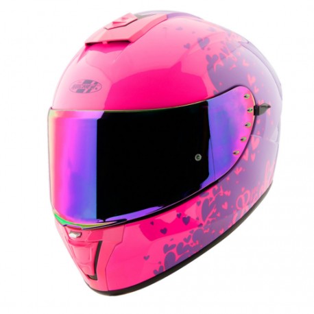 Casco Joe Rocket RKT 15 Heartbreaker Pink Purple