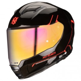 Hax Force Negro Brillante Rojo