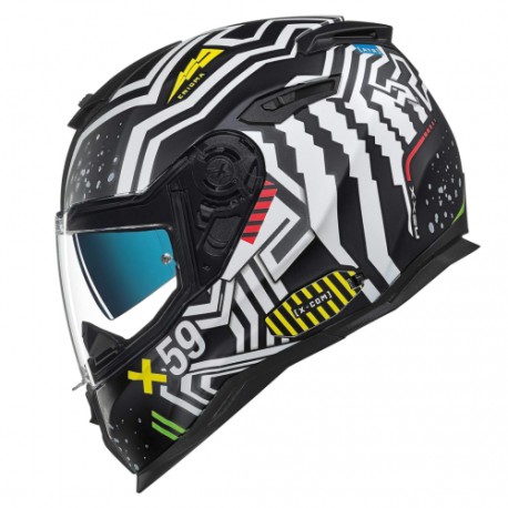 Nexx SX100 Enigma Preto Branco Mate