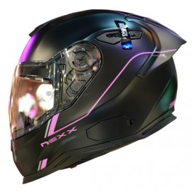 Nexx SX100R Frenetic Pink Black Mate