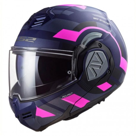 LS2 Advant Velum Azul Rosa Fluo Mate FF906