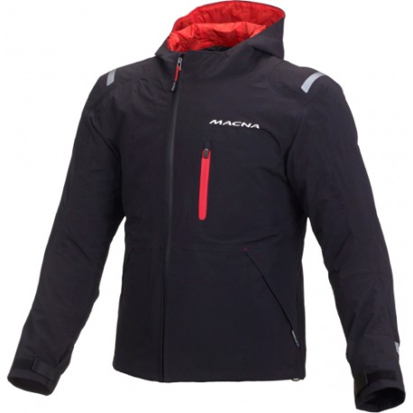 Chamarra Macna Rompevientos Refugee Negro Rojo