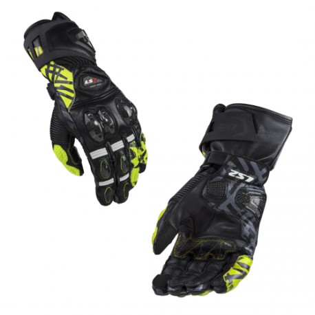 Guantes LS2 Feng Racing Piel Ngo Ama Fluo